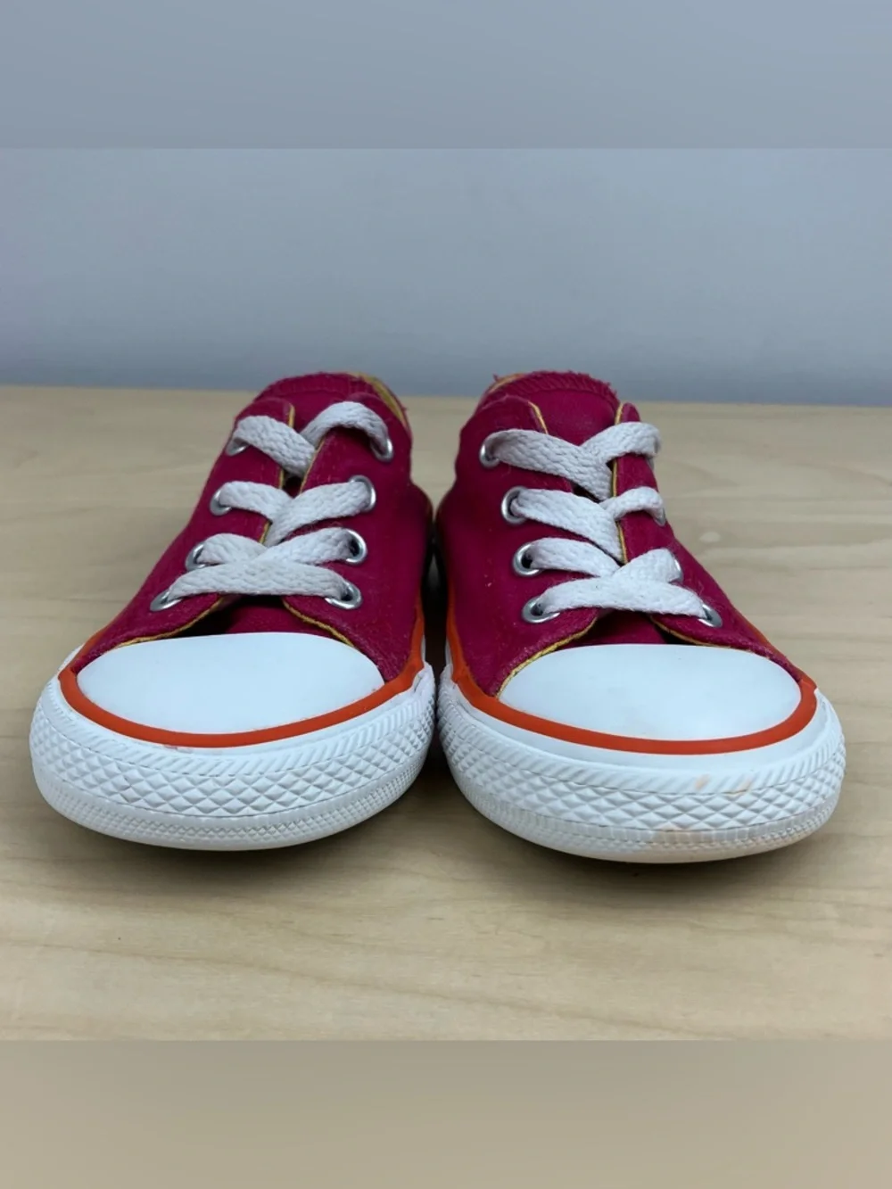 Converse Infants Girls Size 7.0 All Star Chuck Taylor Low Top Shoes Pink White